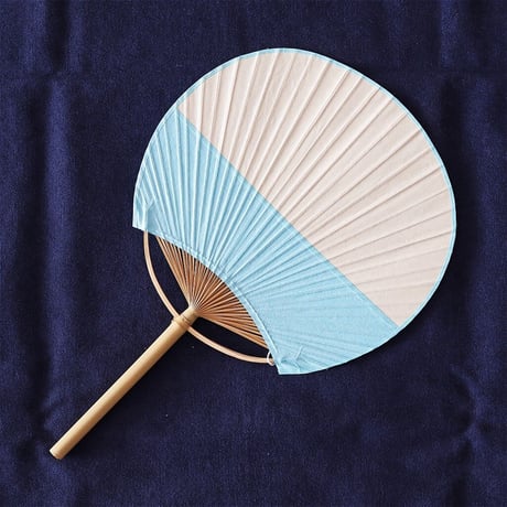 小丸団扇　水