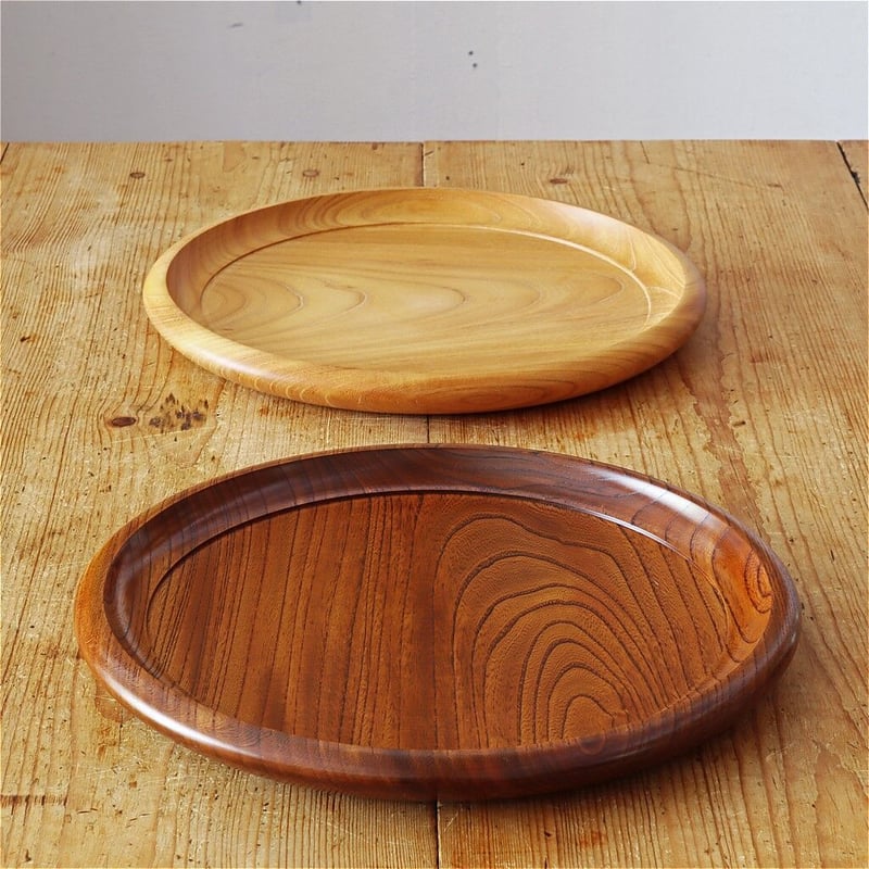 森山ロクロ工作所 欅 辰巳型盆 尺寸 木地 | MARKUS