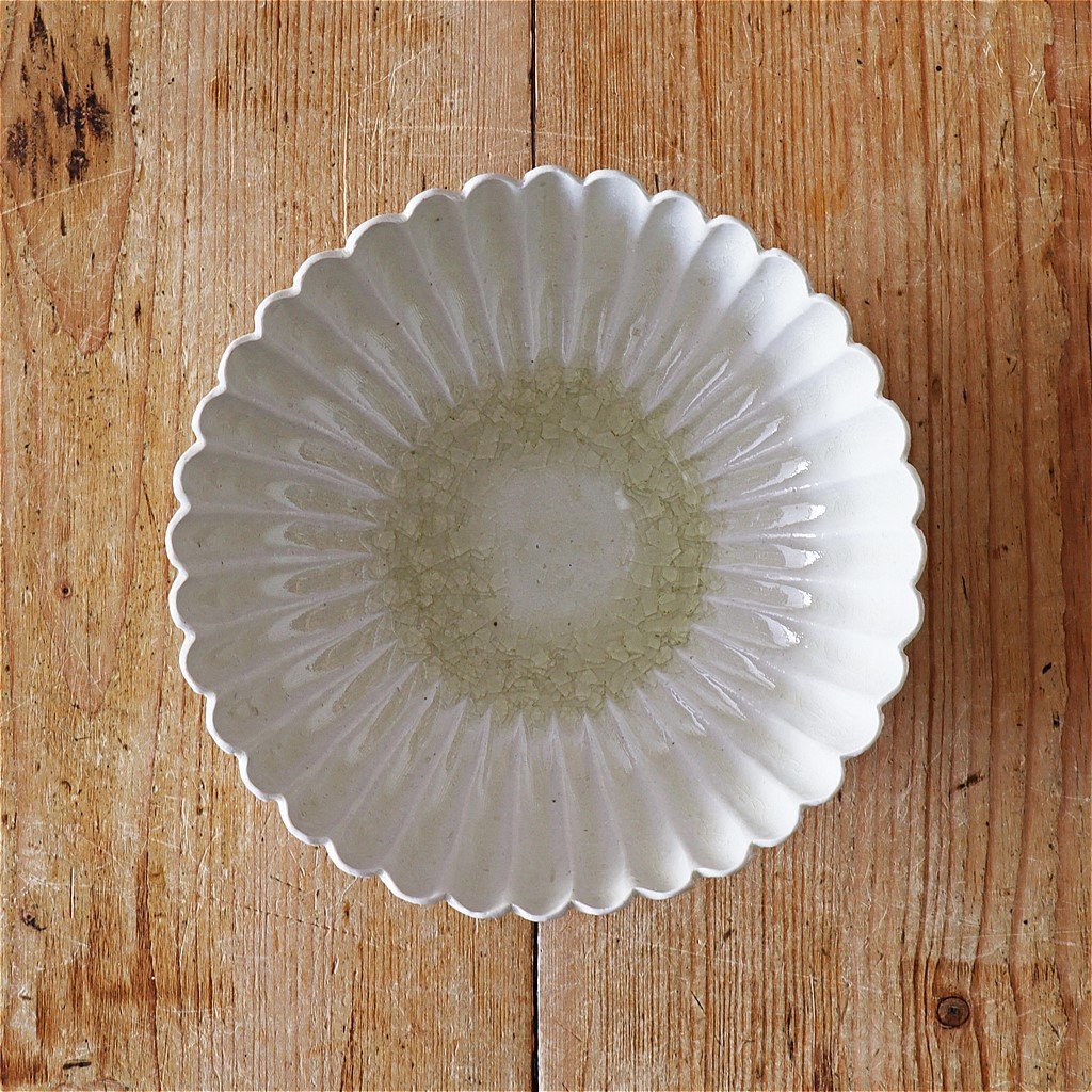 新品 田中大喜　貫入 灰釉稜花小鉢　4個セット 田中 大喜 灰釉 菊形鉢 | MARKUS