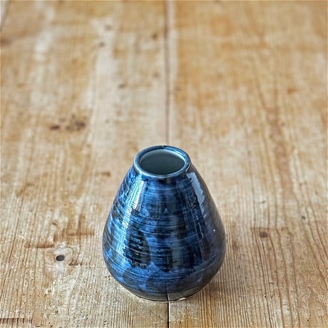 露古壽窯 西堀志伸　総呉須筆目 花器