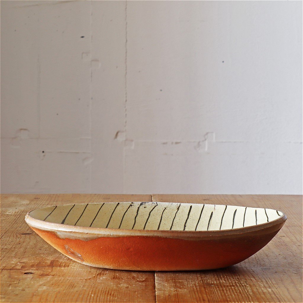 齊藤十郎 スリップウェア 楕円カレー皿 3 | MARKUS