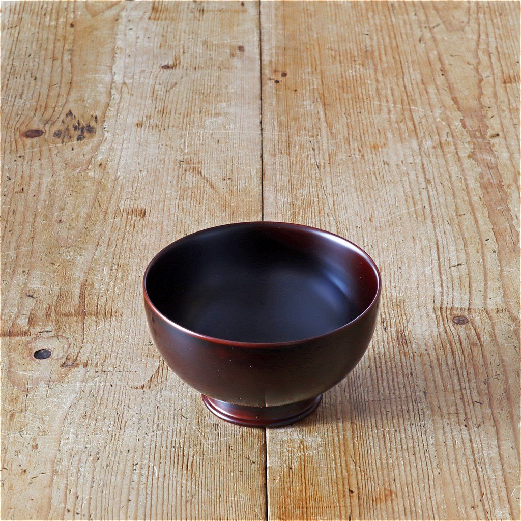 安比塗 岸田奈津希 玉縁高台椀 溜 | MARKUS