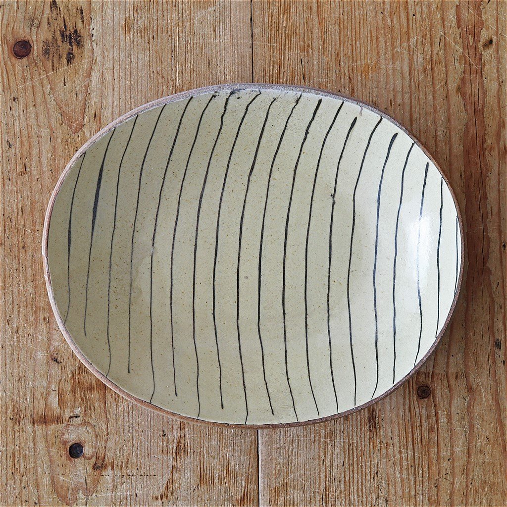 齊藤十郎 スリップウェア 楕円カレー皿 3 | MARKUS