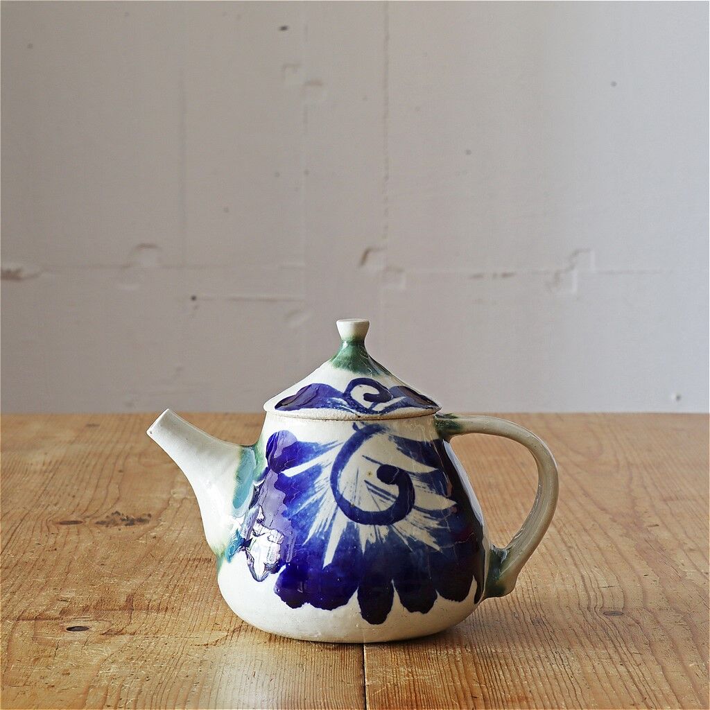 陶器工房壹 染付ポット ティーポット 壹岐幸二 やちむん 沖縄