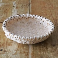 イタヤ細工の深皿 260　鉄線編み