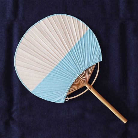 小丸団扇　水