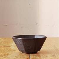田中 大喜　黒灰釉 八角鉢