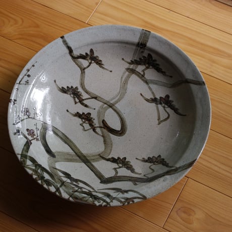 中里太郎右衛門窯　絵唐津額皿(A-1)  松竹梅