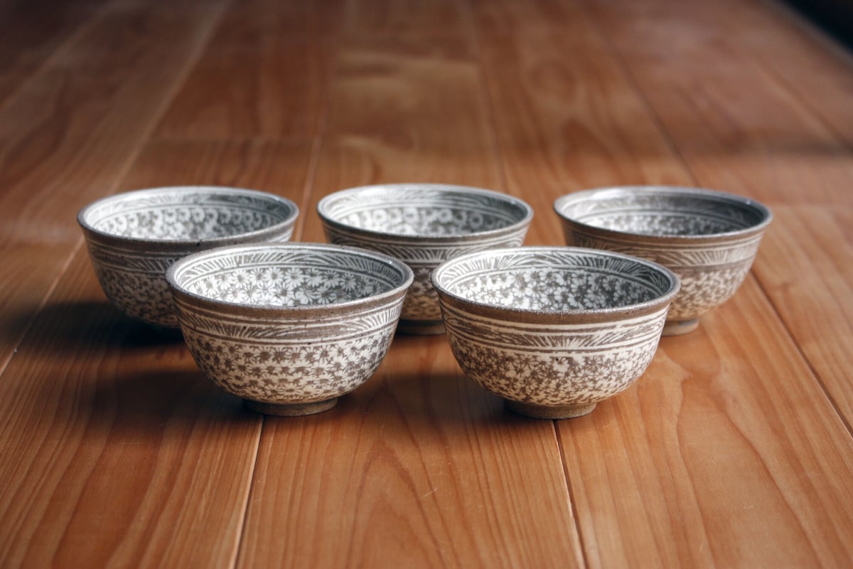 中里太郎右衛門窯 唐津三島湯呑 (B-39) | 中里太郎右衛門窯