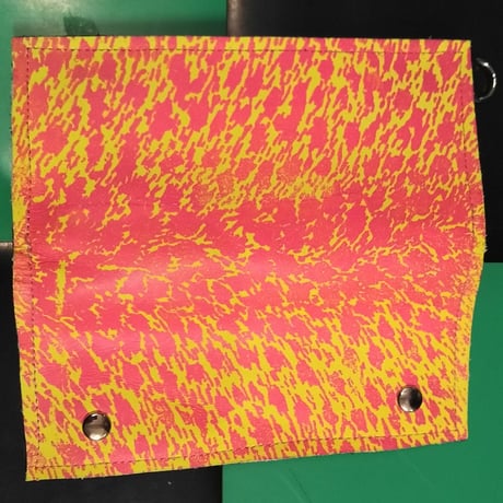 蛍光yellow×pink LEOPARD　PATTERN/WALLET