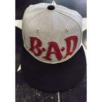 BIG AUDIO DYNAMITE /B・A・D flat visor cap/GRAY×BLACK×BURGUNDY