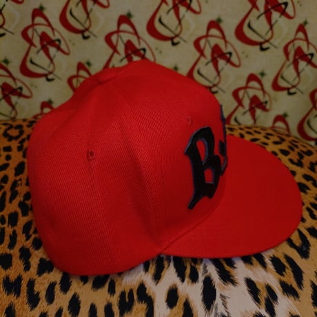 BIG AUDIO DYNAMITE/B.A.D flat visor cap  赤✕黒