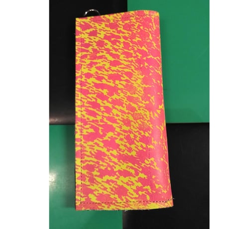 蛍光yellow×pink LEOPARD　PATTERN/WALLET