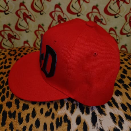 BIG AUDIO DYNAMITE/B.A.D flat visor cap  赤✕黒