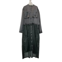 ヴィンテージサテン切替ワンピース