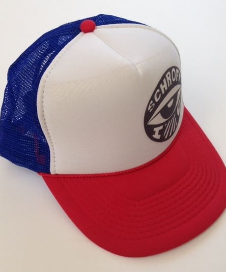 TRUCKER mesh CAP   "EYE BALL"   （Red/Bu）