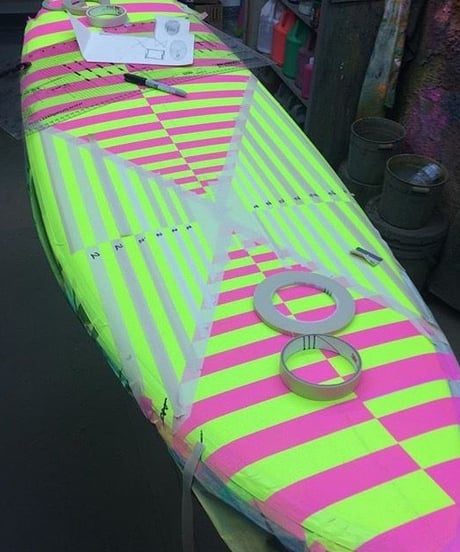 5'8" Circa 80's HIGH PERFORMANCE  "Magret" Air brushed & Hand shaped by Peter Schroff