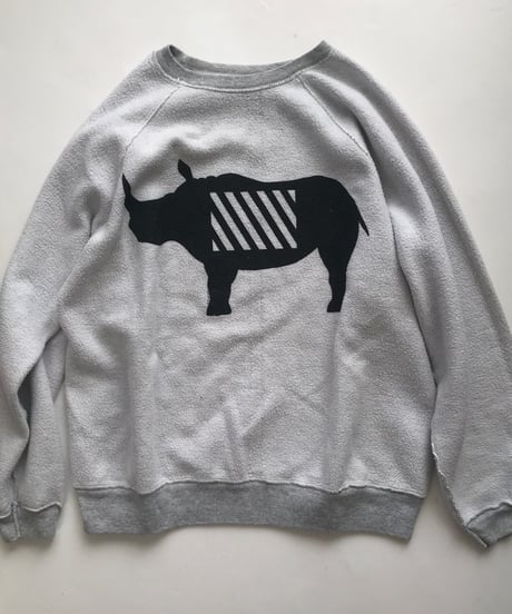 Vintage raglan sweat shirts   Ash x white