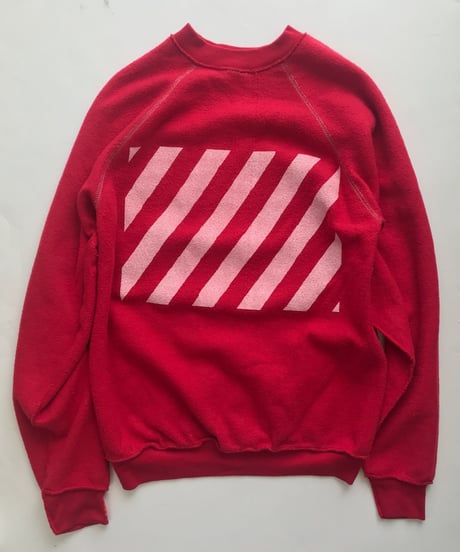 Vintage raglan sweat shirts Red
