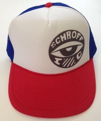 TRUCKER mesh CAP   "EYE BALL"   （Red/Bu）