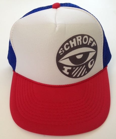 TRUCKER mesh CAP   "EYE BALL"   （Red/Bu）