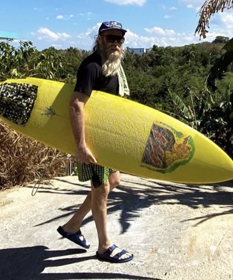 Surf Fast Jesus Vinyl Sticker             by Russ Dungan
