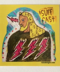 Surf Fast Jesus Vinyl Sticker             by Russ Dungan