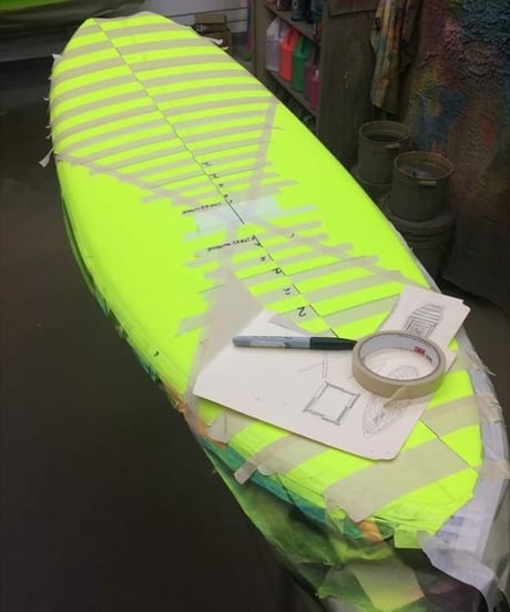 5'8" Circa 80's HIGH PERFORMANCE  "Magret" Air brushed & Hand shaped by Peter Schroff