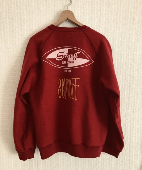 Vintage raglan sweat shirts   Red