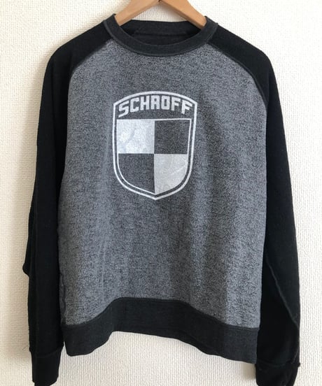 VINTAGE RAGLAN SWEAT SHIRTS  　　Bk x H/Gray