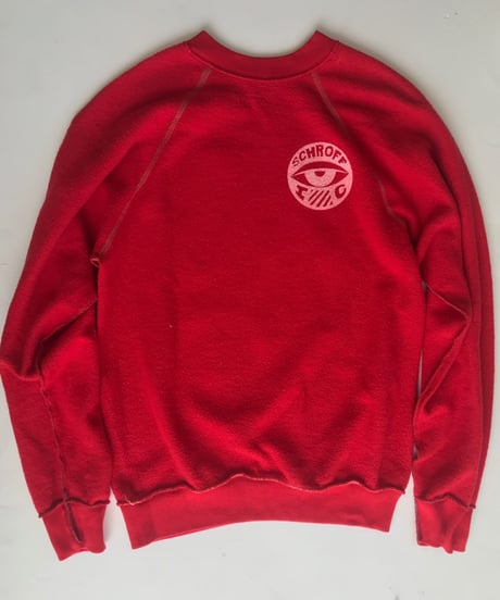 Vintage raglan sweat shirts Red