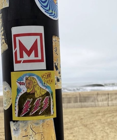Surf Fast Jesus Vinyl Sticker             by Russ Dungan
