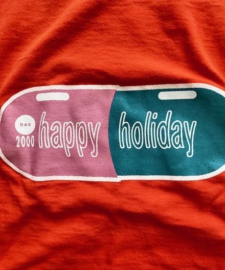 HAPPY HOLIDAY 2000 T-shirts　  orange（dead stock)