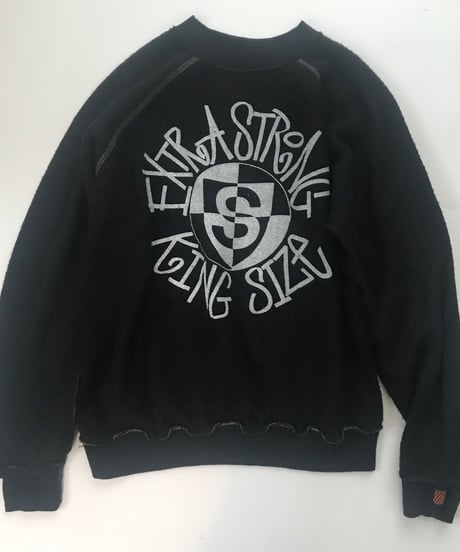 Vintage raglan sweat shirts Black