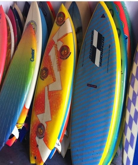 5'8"USED BOARD 　　　　HIGHPERFORMANCE  "Penny"    Air brushed & Hand shaped by Peter Schroff
