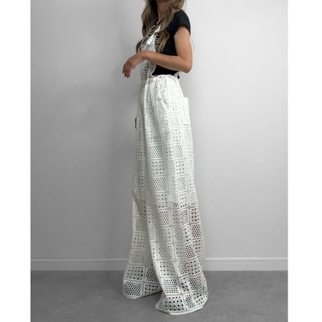 エアリークロシェサロペット【WHITE】