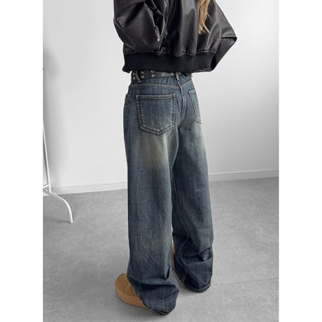 ウォッシュバギーカーブDENIM
