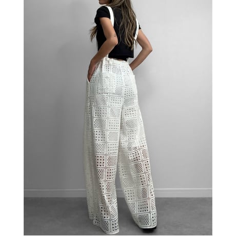 エアリークロシェサロペット【WHITE】