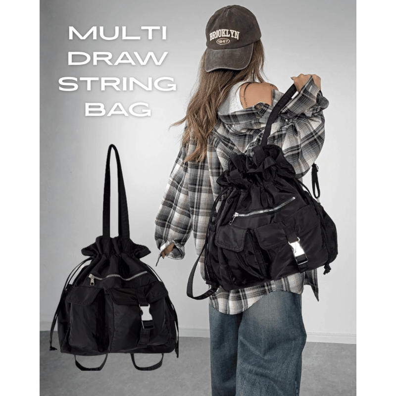 【新品現品】yawhat エンジェルウィングドローストリングバック　リュック ドローストリング バッグ / Ree-FIT DORAWSTRING BAG （エクリュ