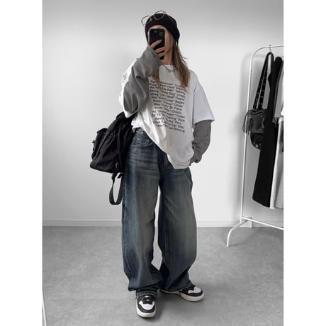 ウォッシュバギーカーブDENIM