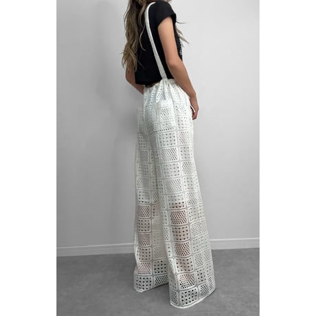 エアリークロシェサロペット【WHITE】