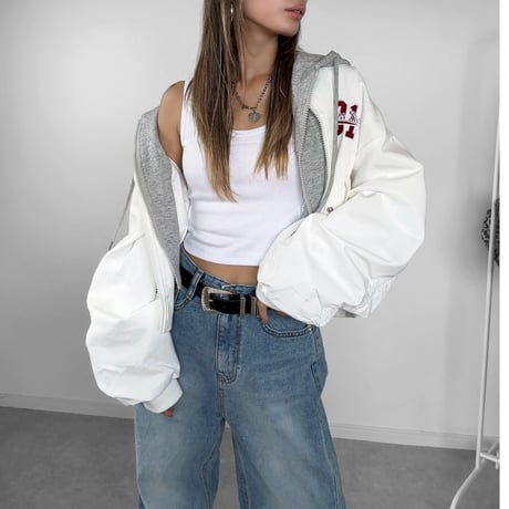 レイヤードフーディーJK "ANASTASIA" 【WHITE】