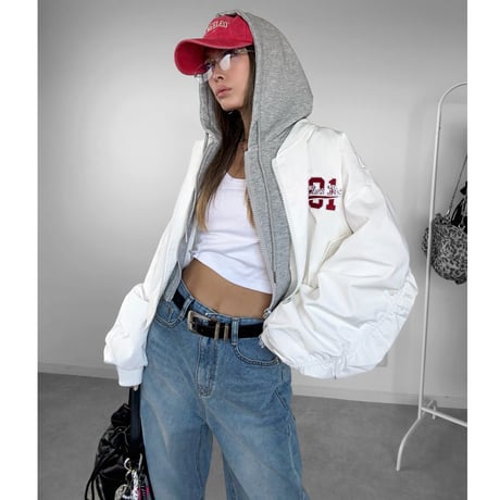 レイヤードフーディーJK "ANASTASIA" 【WHITE】