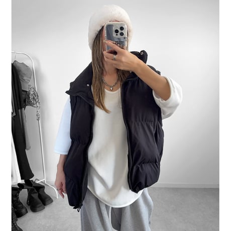 裏起毛UネックT 【WHITE】