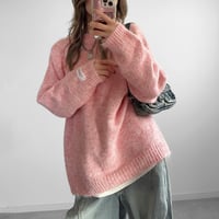 MIXシャギーニット【PINK】