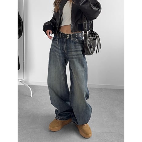 ウォッシュバギーカーブDENIM