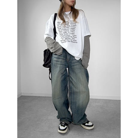 ウォッシュバギーカーブDENIM