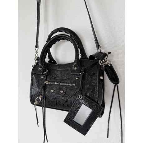 2WAYエコレザースタッズBAG
