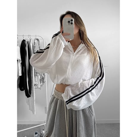 サイドラインシアークロップドJK【WHITE】