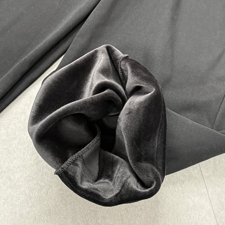 裏起毛バレルレッグスウェットパンツ【BLACK】